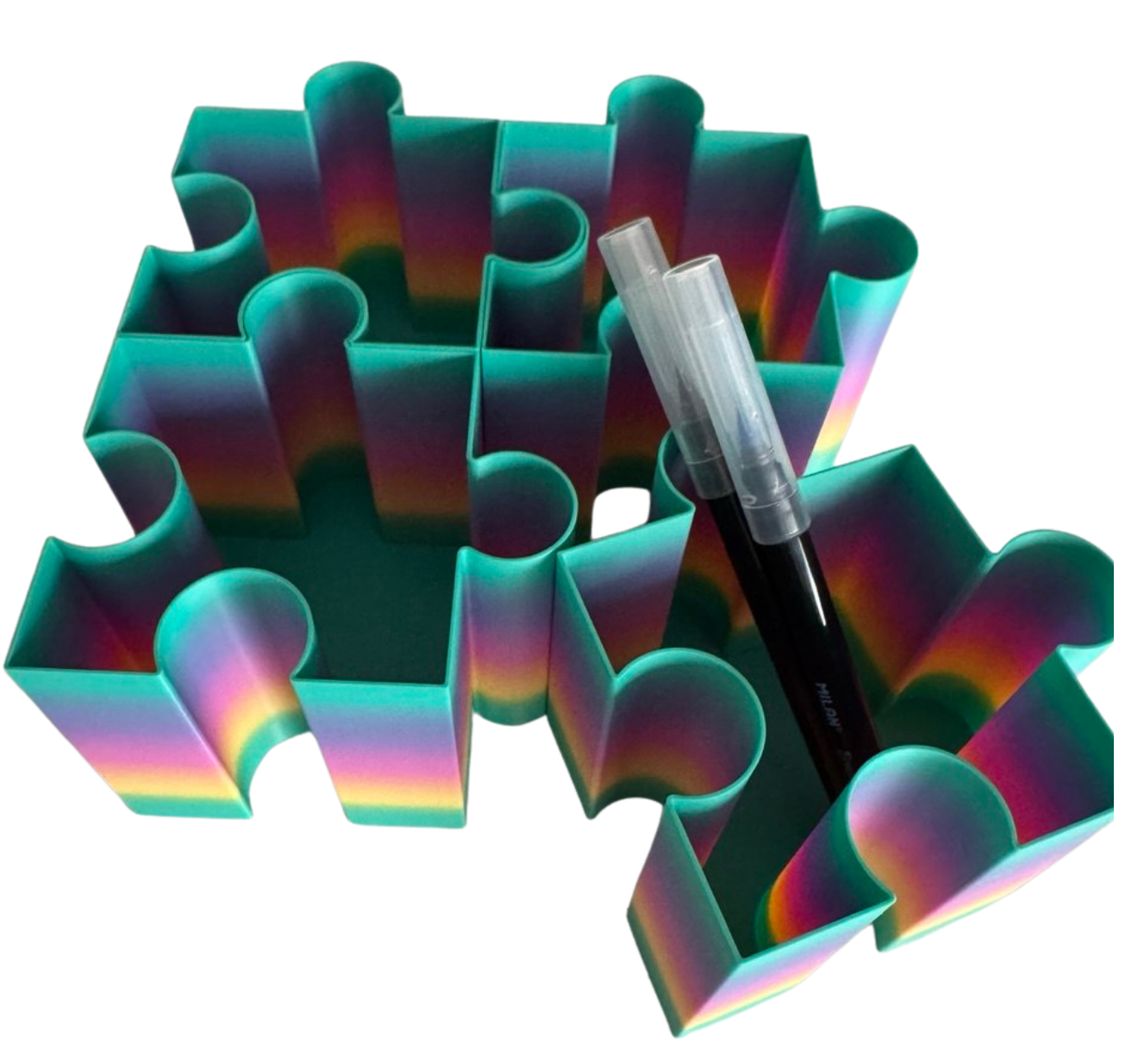 Puzzle or board game box support